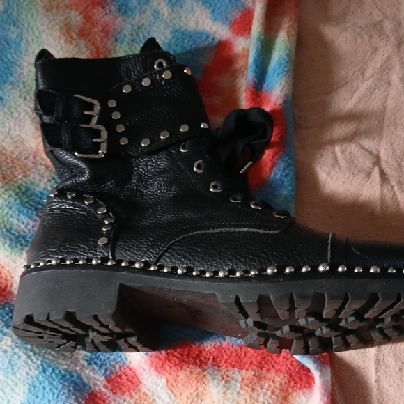 Sam Edelman Black Studded Combat Boots NWOB - Picture 1 of 2